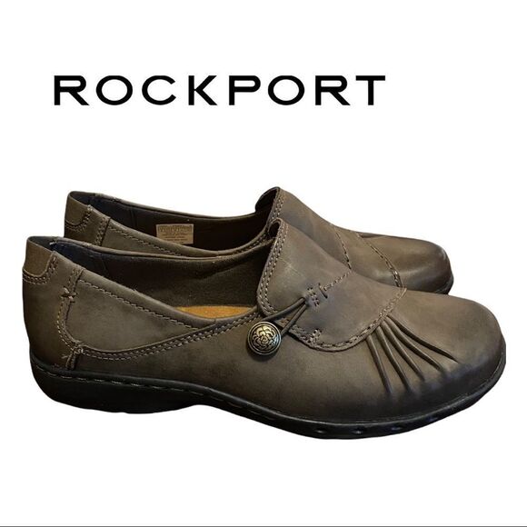 NEW Rockport Cobb Hill "Paulette" Slip-on Leather Flats Loafers 6 6W - Picture 2 of 9